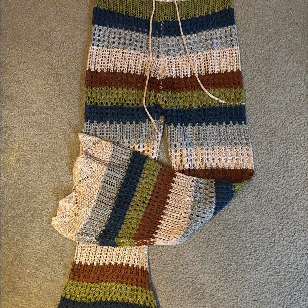 Striped Multicolor Knit Pants